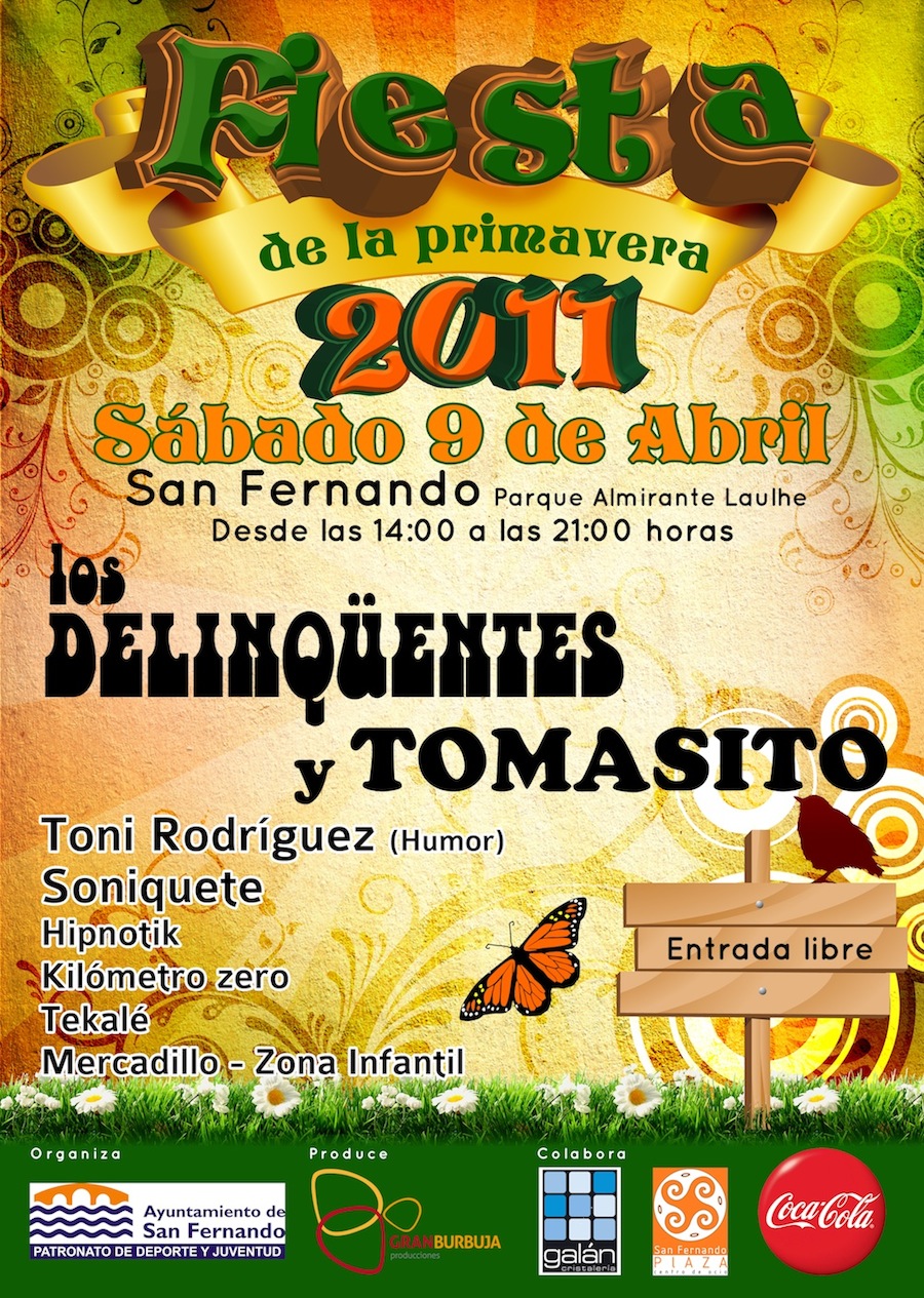 Cartel Fiesta de la Primavera en San Fernando