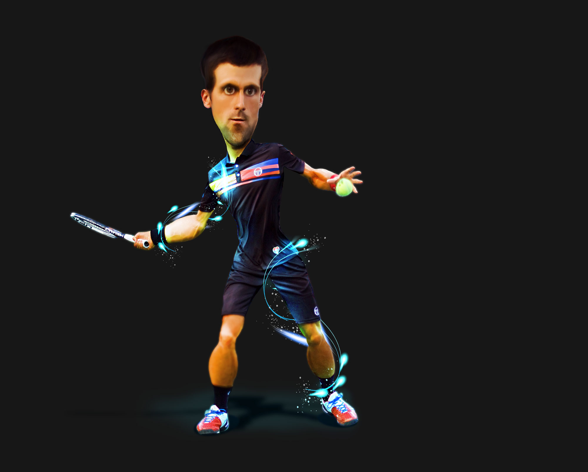 Caricatura - Novak Djokovic