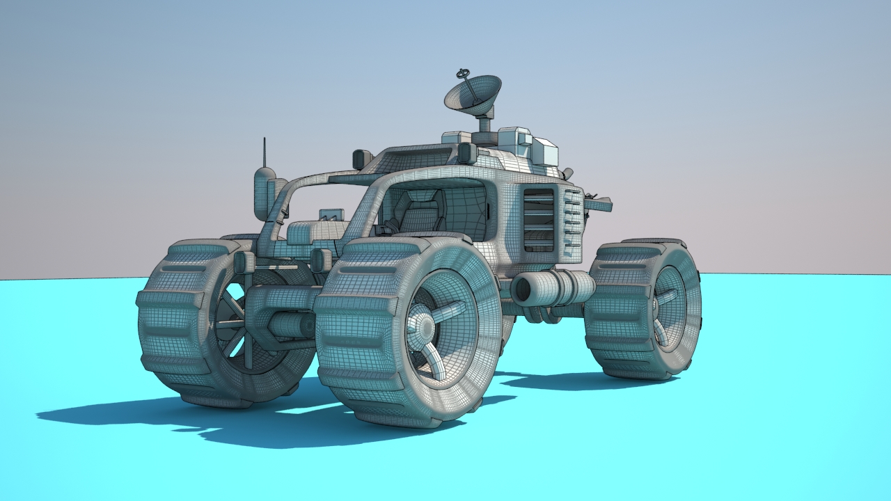 3D vehículo jeep
