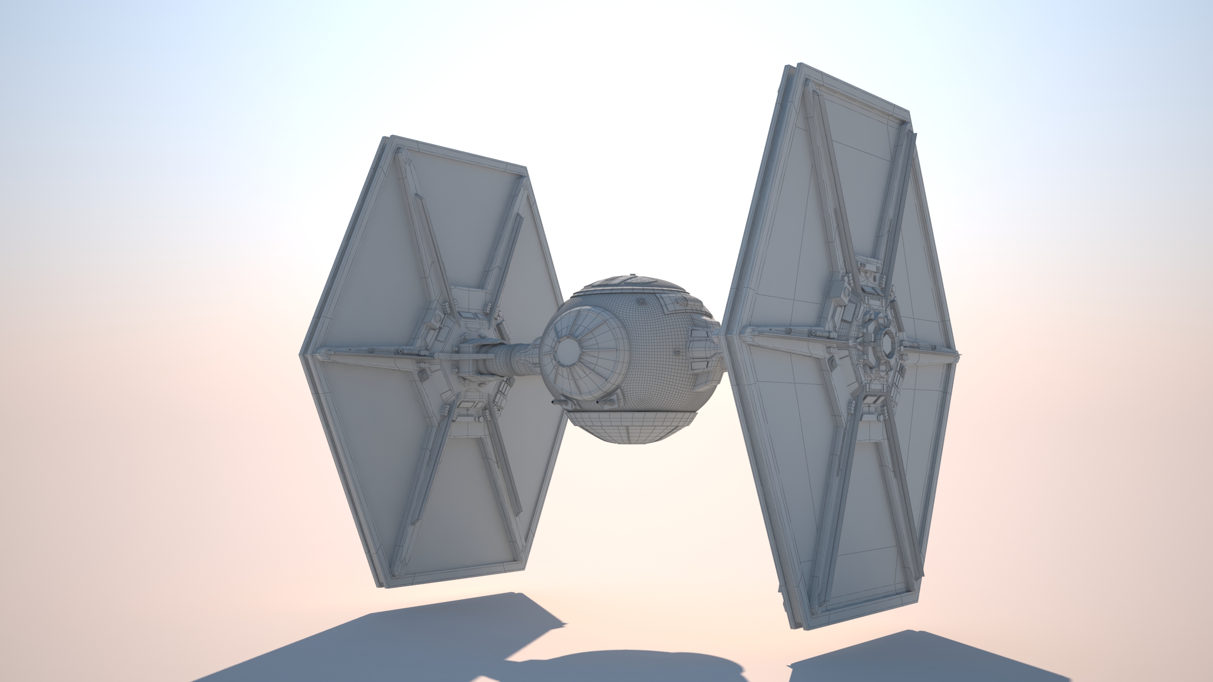 3D model Tie-fighter