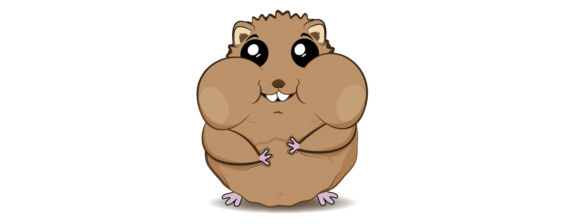 Hamster illustration with cartoon style, as main character to videogame  Hamsty Crafty