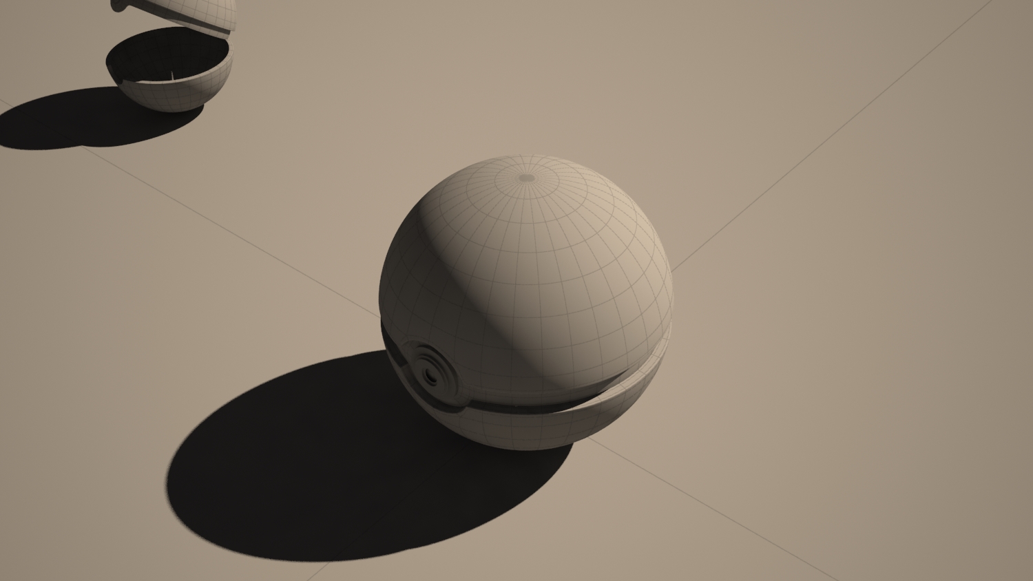 Pokeball modelling 3D