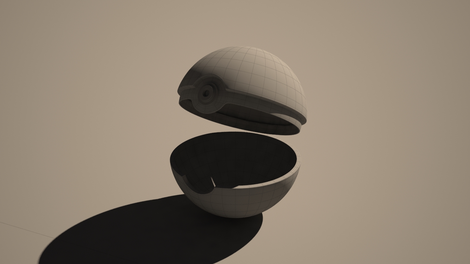 Pokeball modelling 3D