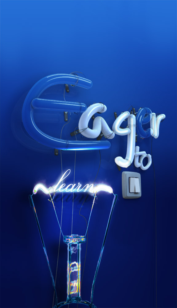 Tipografía tubos led