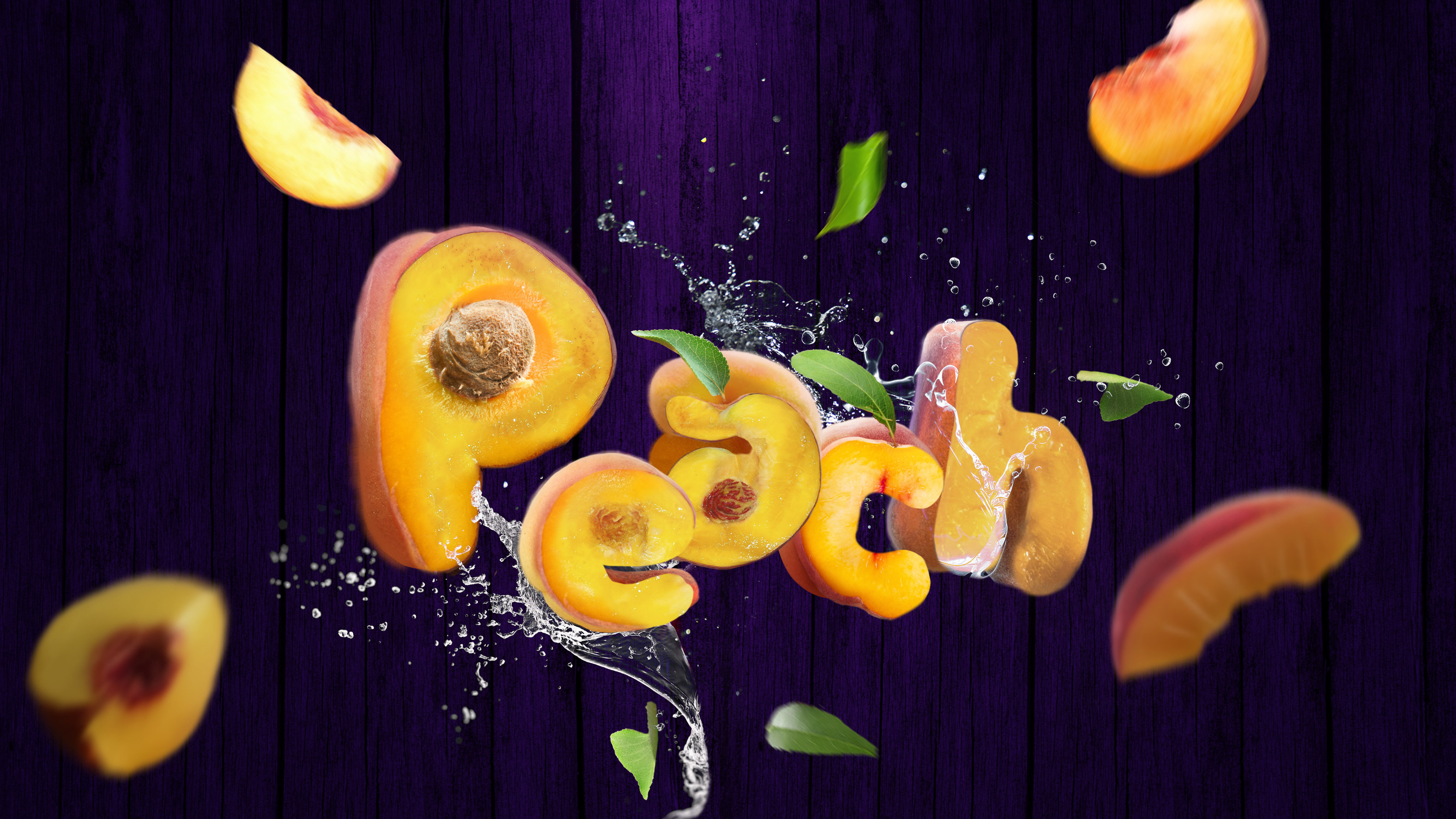 Tipografía con frutas