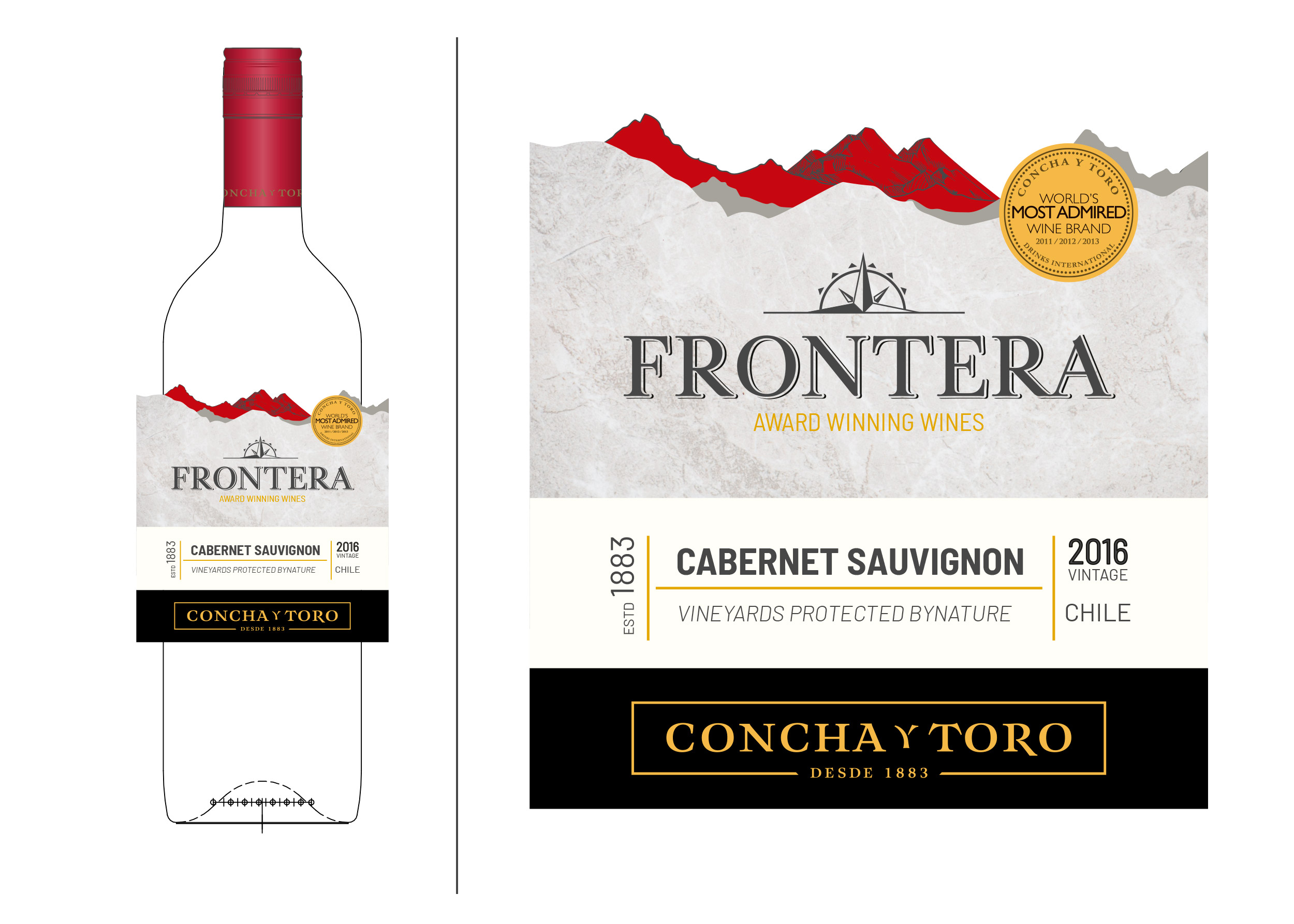 Vino chileno Frontera