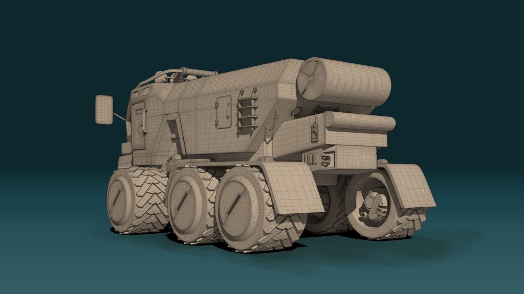 3D model truck - mesh