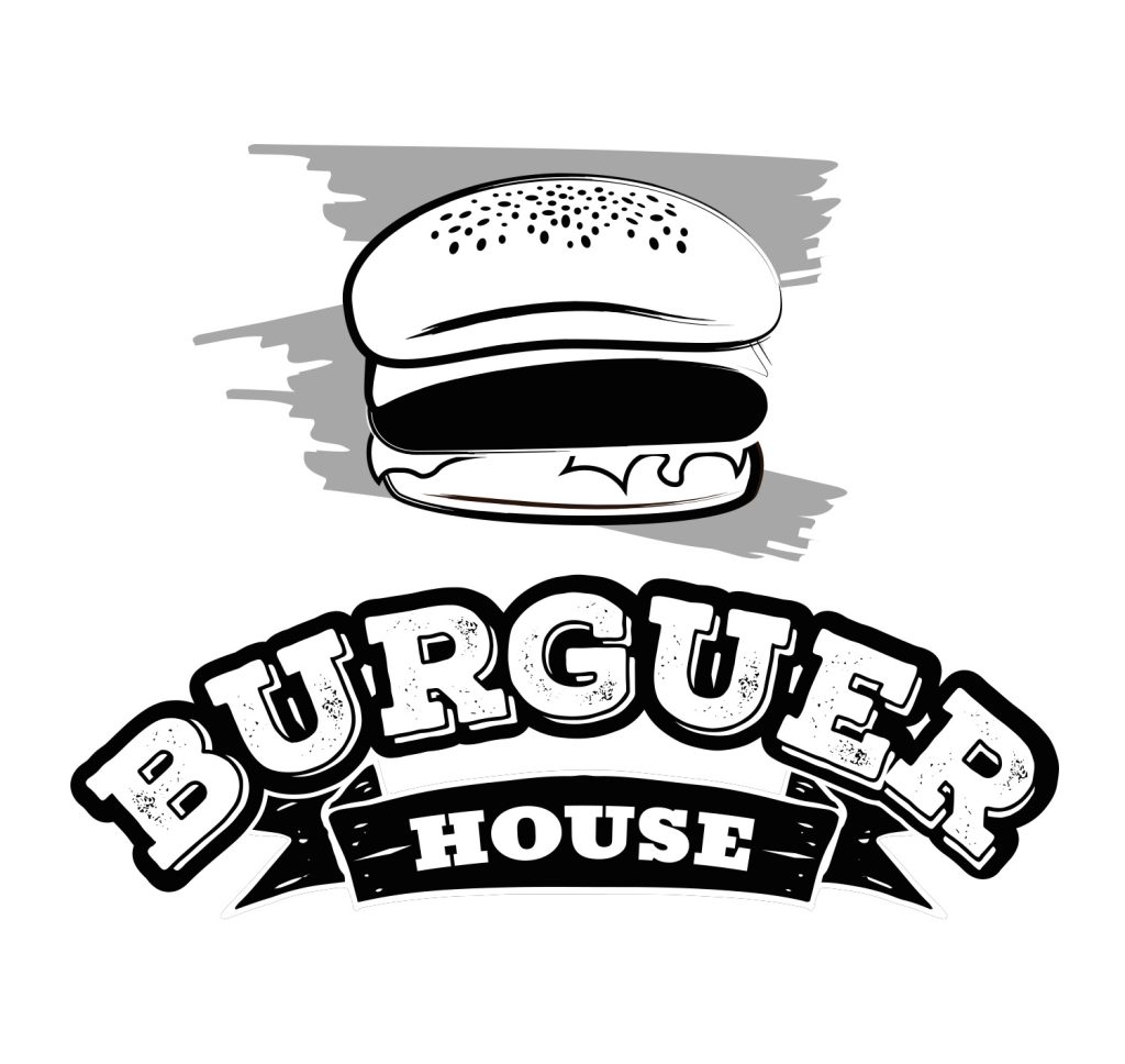 Burguer House - Logotipo escala de grises