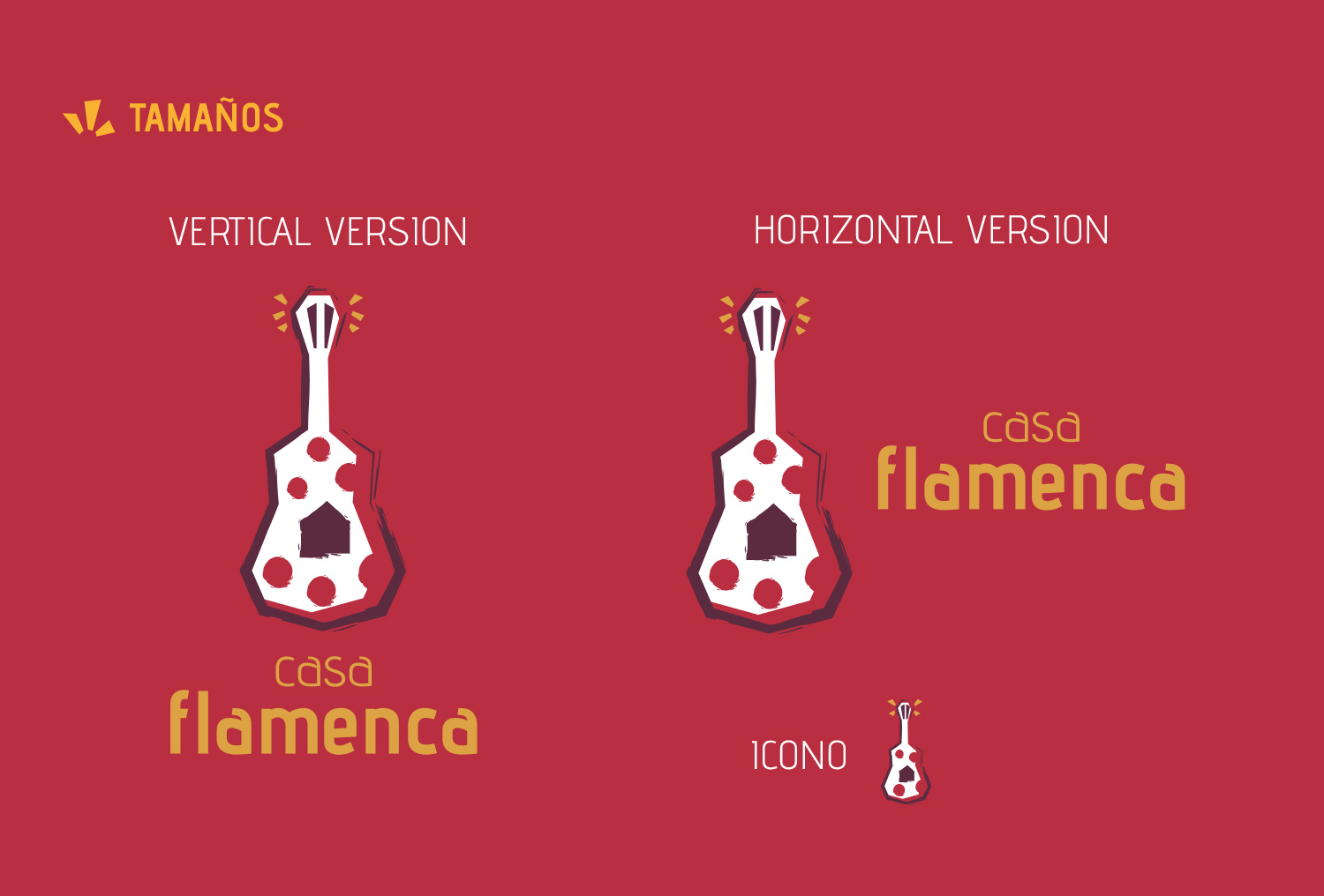 Casa flamenca - Tamaños logotipo