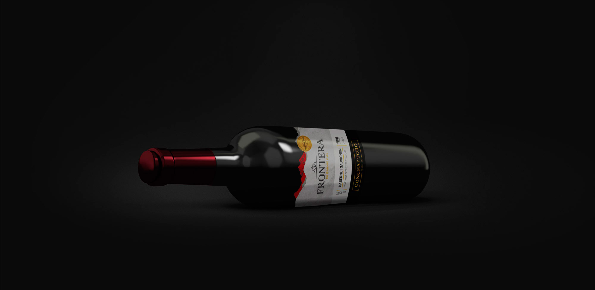 Mockup botella de vino