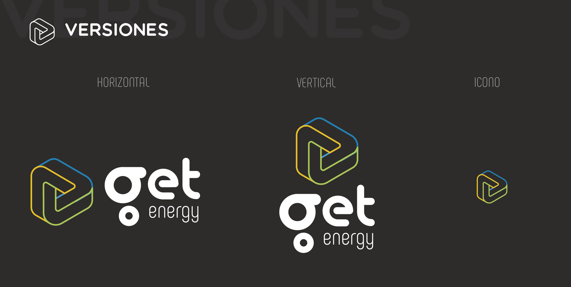 Logotipo Get Energy - Versiones