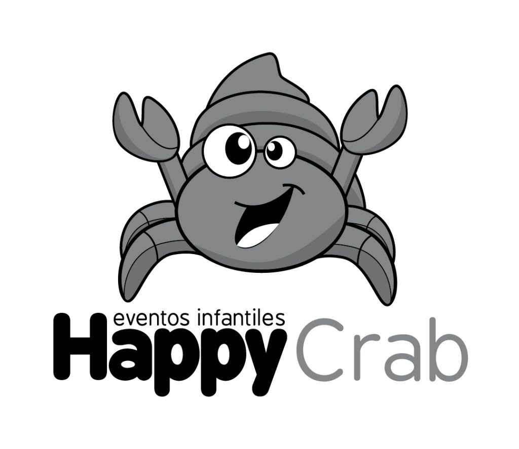 Happycrab - logotipo escala de grises