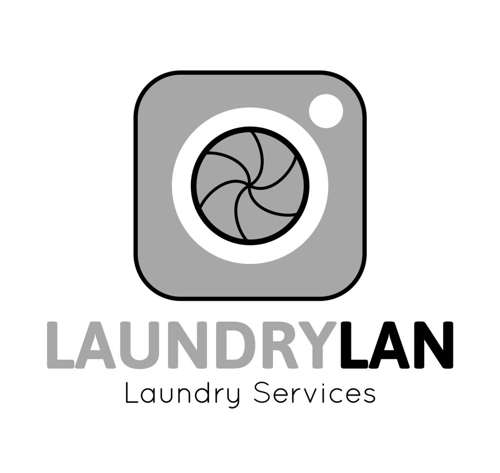 Laundrylan - logotipo escala de grises