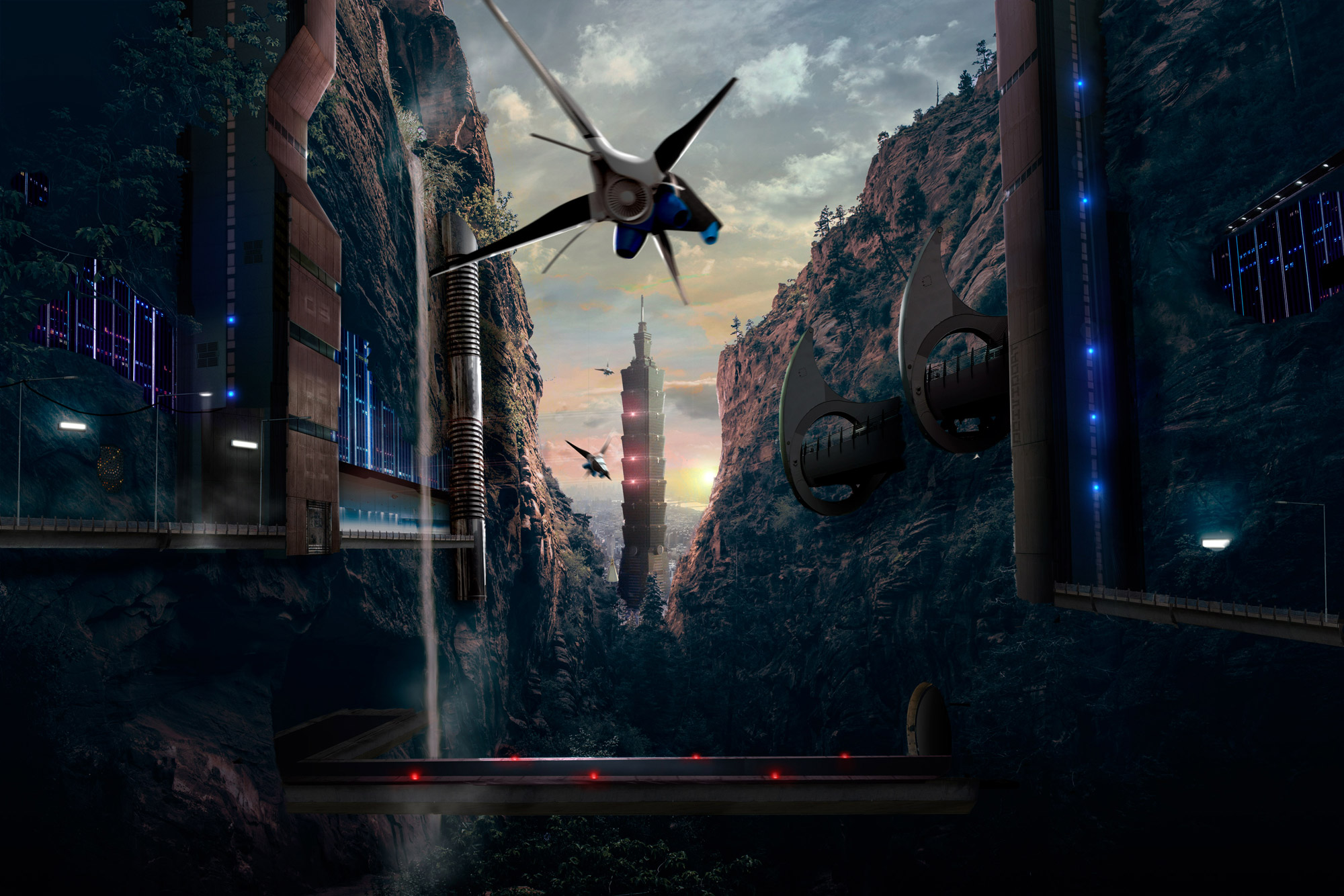 Matte painting - acantilado