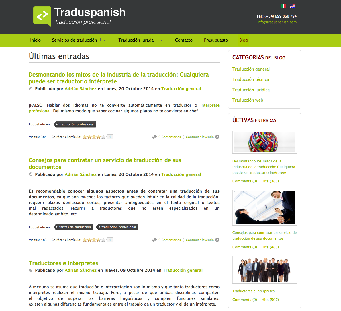 Traduspanish web