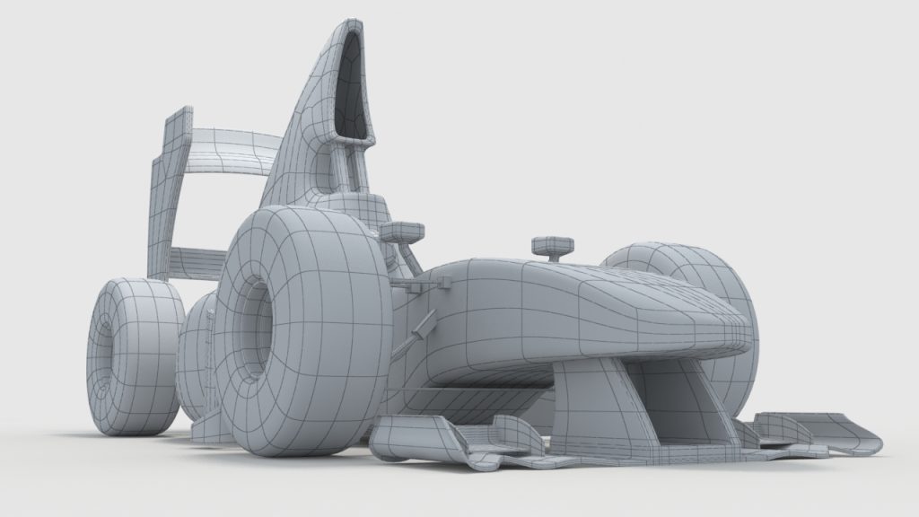 3D car F1 - mesh