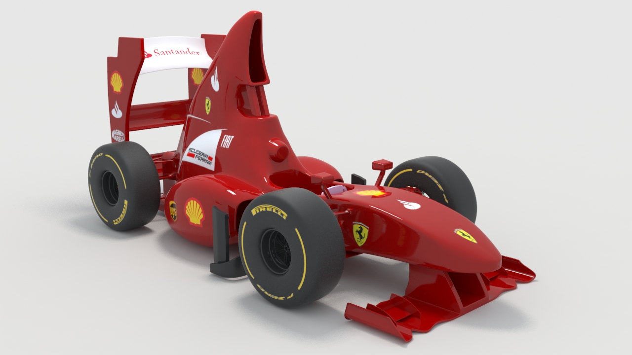 Modelado y renderizado de coche 3D - formula 1