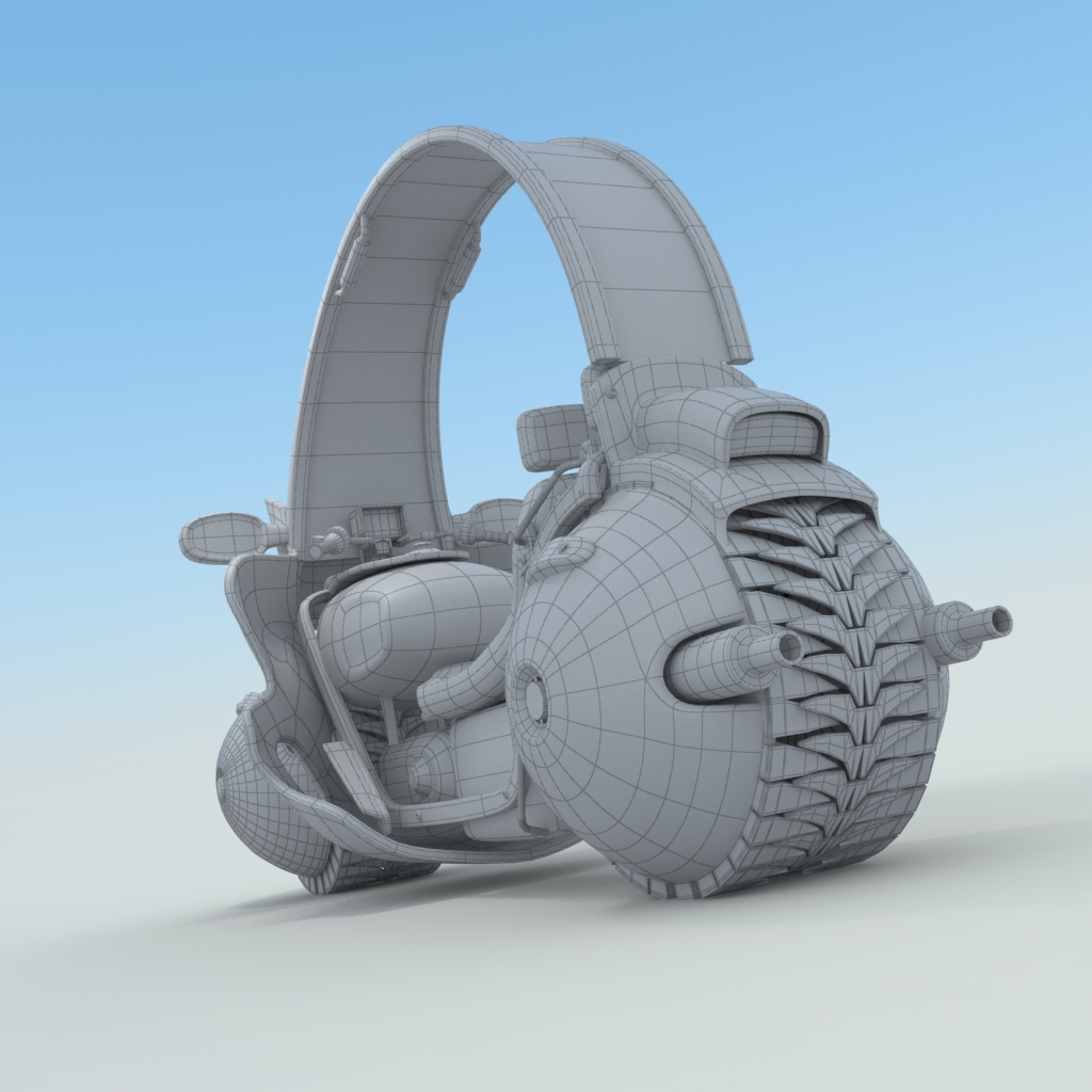 Modelado de moto Dragonball 3D