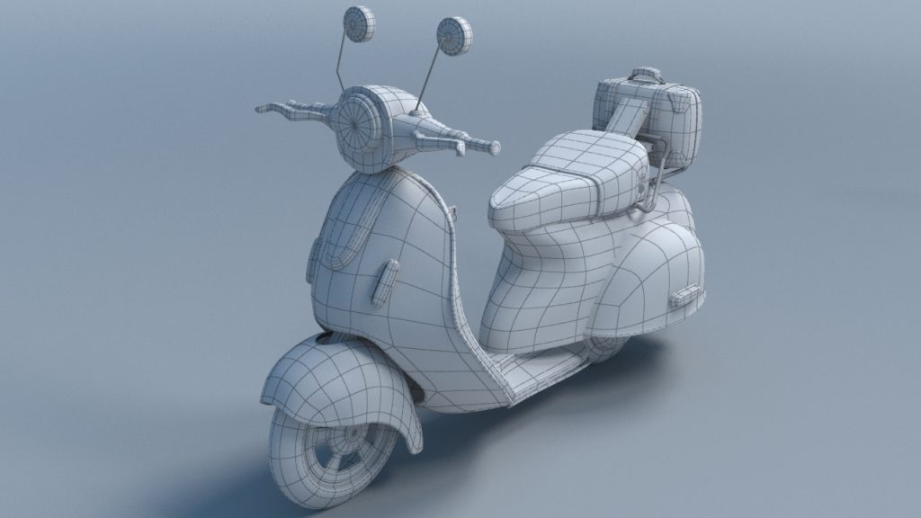 3d modelling - motorbike mesh