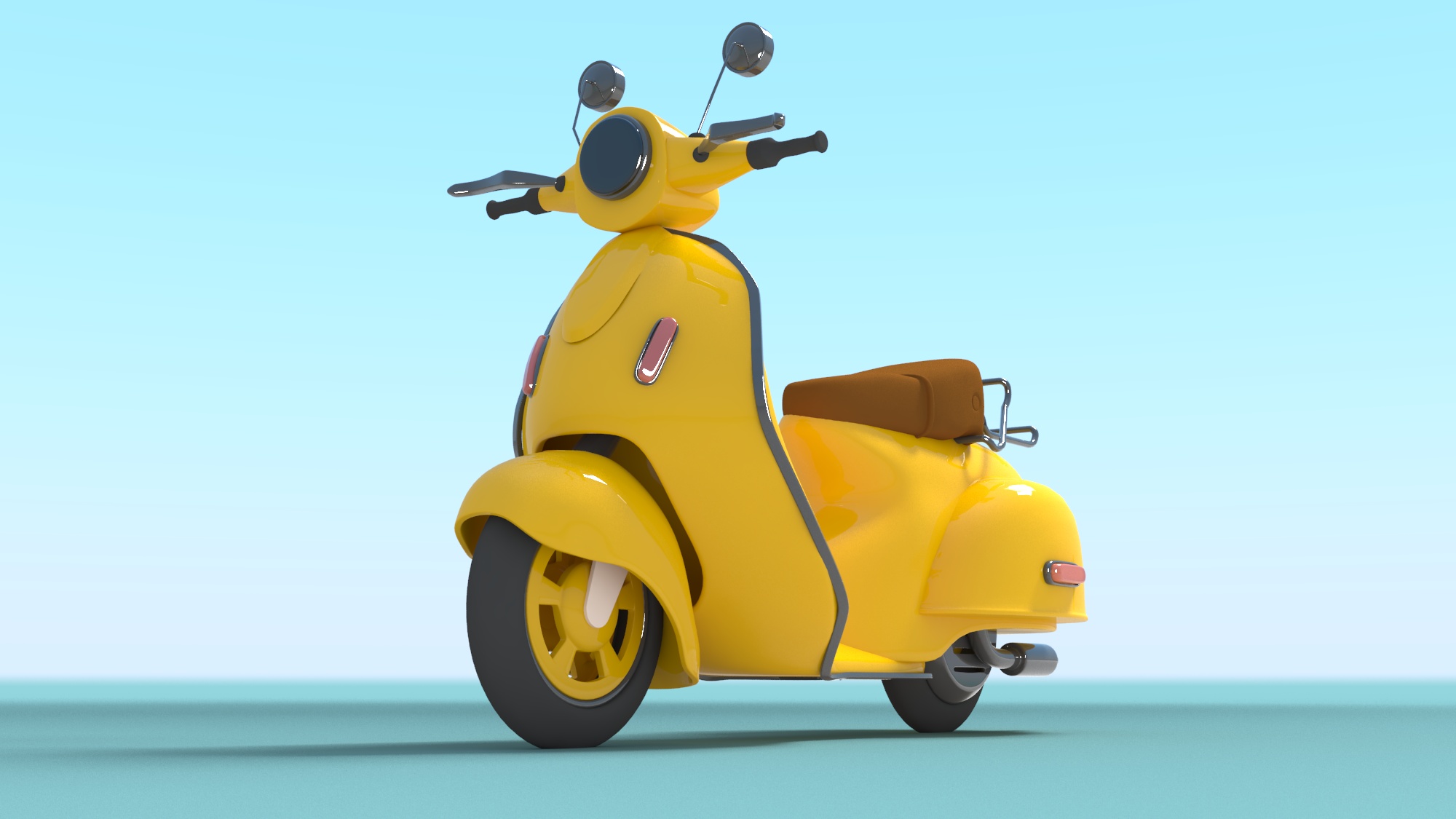 Modelado y renderizado de motocicleta 3D